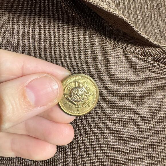 Misook Double Knit Breasted Jacket Blazer Women XL Chocolate Brown Old Money - Picture 3 of 7